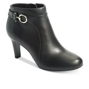 Bandolino Black Leather Booties, 8.5